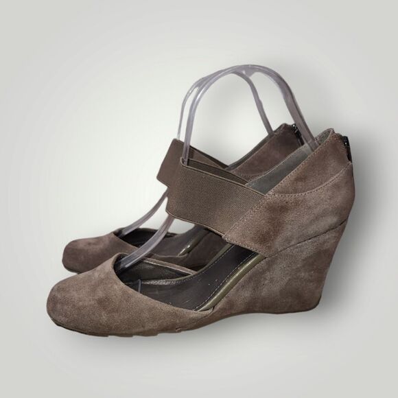 Reaction Kenneth Cole Suede Leather Upper 3" Heels Flatform Wedge 7.5 - Picture 5 of 13